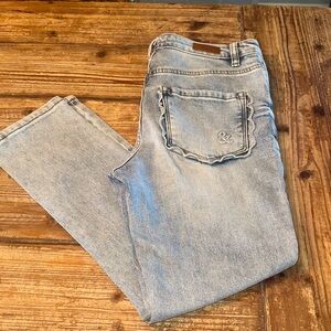 AMPERSAND AVE Light Blue Straight Men’s Jeans with Scalloped Back Pocket